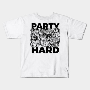 Party hard! This party is spiraling out of control! Kids T-Shirt